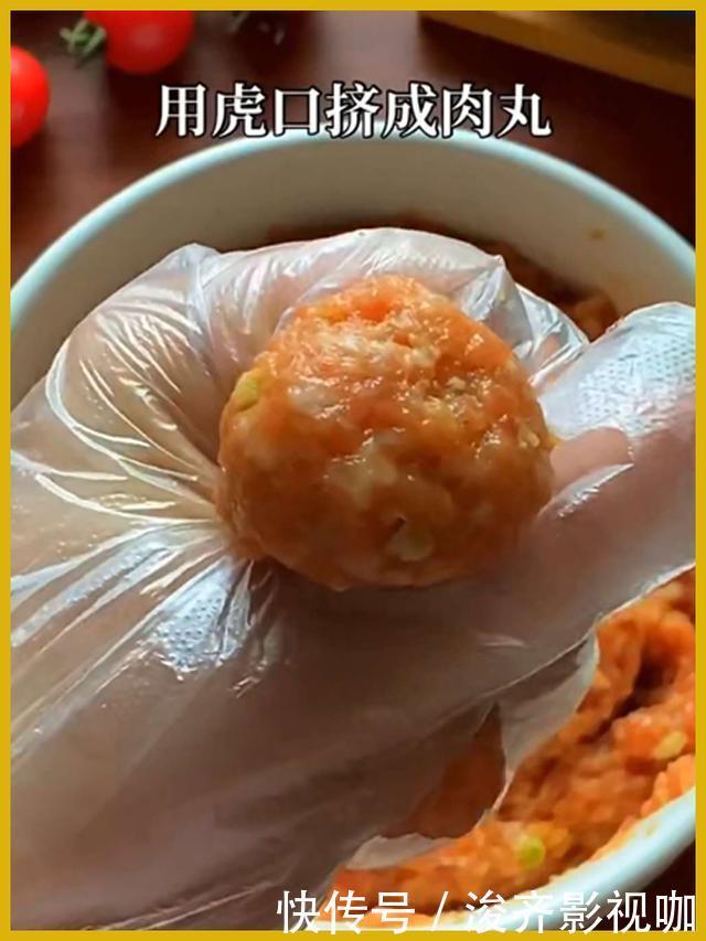 丸子|今天用猪肉糯米做水晶丸子,晶莹剔透好看又好吃,流口水啦