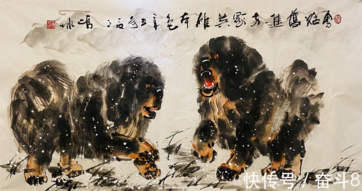 法国美协|中国画獒第一人冯冰书画作品欣赏