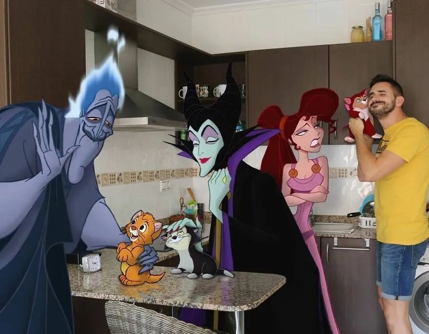 现实生活中|他将迪士尼动画明星“请”进家门,一系列小插曲,令人捧腹