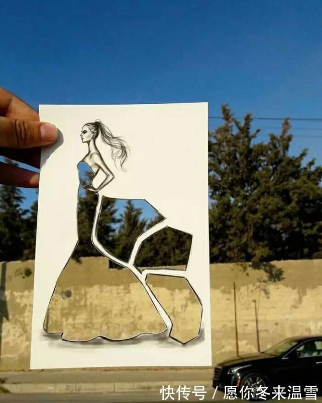 印花!这才是灵魂插画师!手绘图只画一半也惊艳,这衣服效果比高定还美