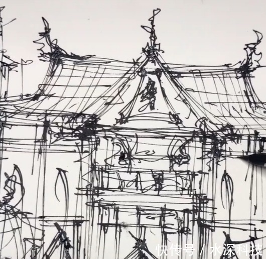 水彩&美术生水彩古风画,开始觉得非常乱,上色后发现:高攀不起了