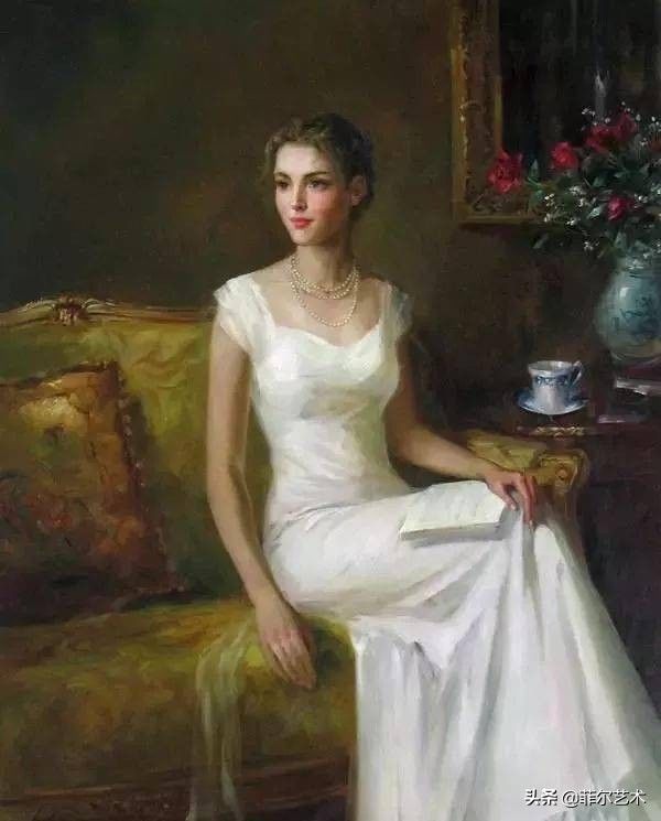 美女|美国华裔画家凯文·雷画的油画中美女！好美