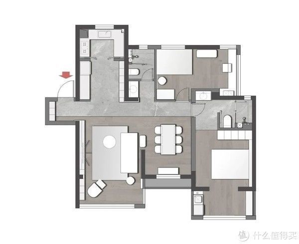轻奢|同样是117㎡的房子,他家就多一个小“设计”,空间却整整大了1倍