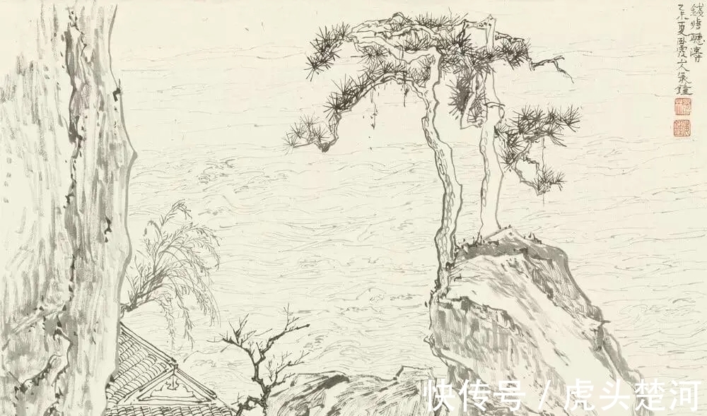 水墨山水画#中国美院|萧散简淡,以画悟道,林海钟水墨山水画
