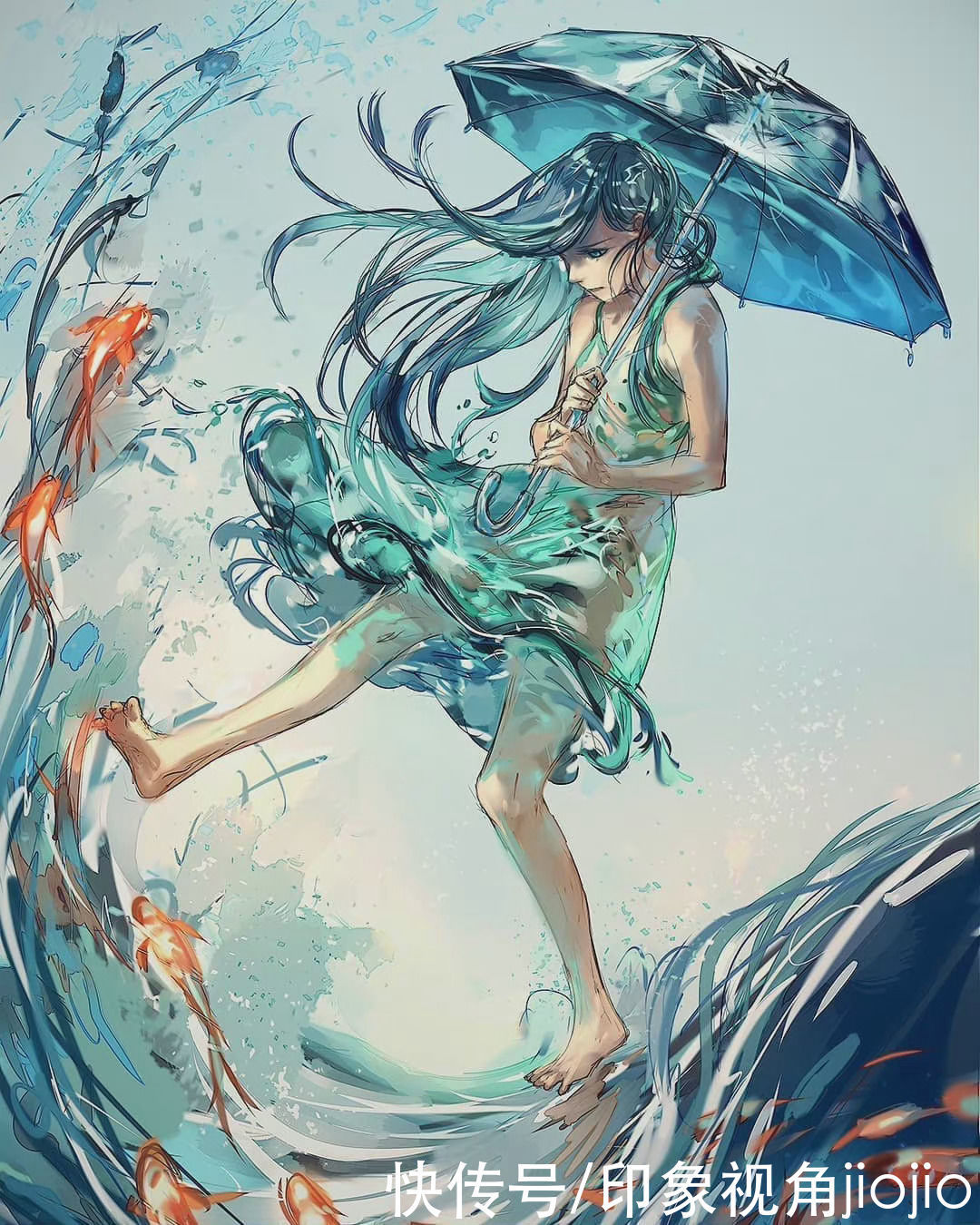 jiojio&有着梦境般画面的人物插画,通透的色彩给作品锦上添花