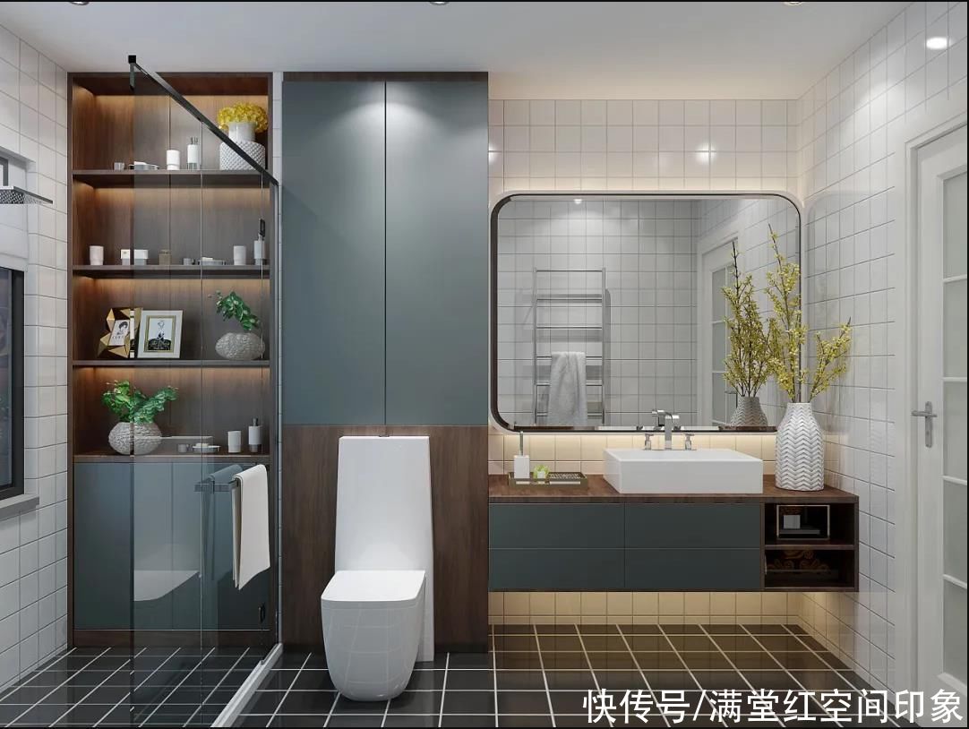 装修|如果条件允许，卫生间这样装修，空间增大了好几倍，干净又美观