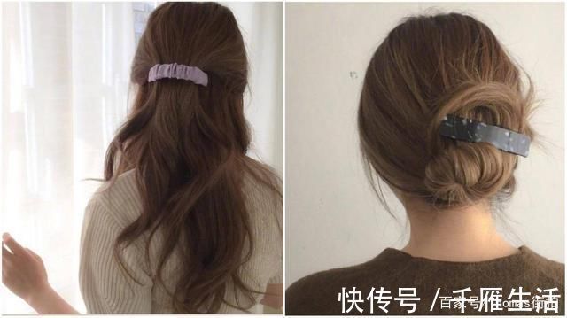 头发|女性发型打理，韩系美发搭配时髦的发饰，流露女性温柔优雅的气质
