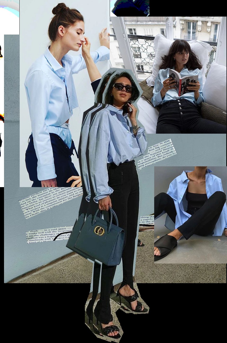 针织衫|今年夏天“雾霾蓝”火了!显白高级不挑人穿,照着穿就对了