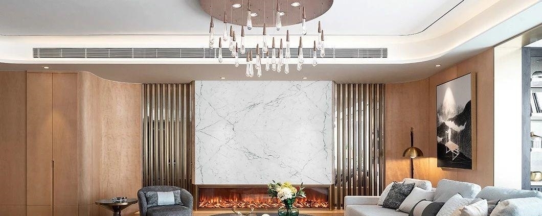 休闲|253平大平层,光装修就花了124w,一进门就被迷住了,客厅更大气