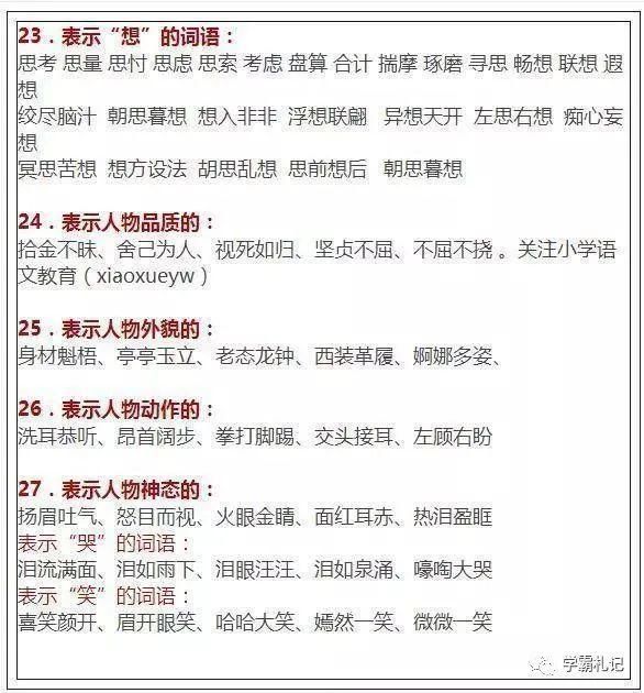 暑假|语文老师：1-6年级“万能词汇表”，孩子暑假背一背，成绩次次98+