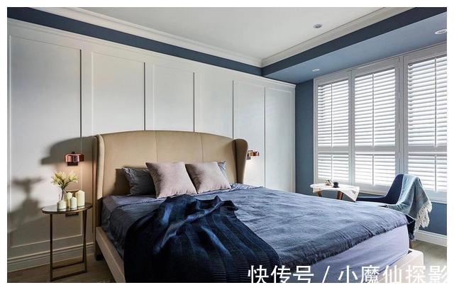 质感|她家的简约美式风格太漂亮了,巧用灰蓝色打造高级通透质感美宅!