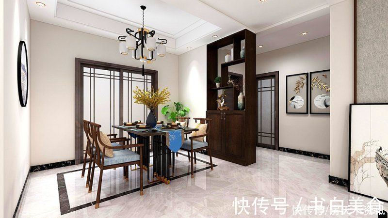 中式风格|朋友买的118平米三居室，一共才花9万，这新中式风格太美了
