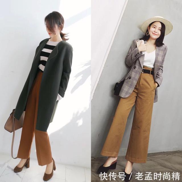 日常穿搭|微胖女生的秋季日常穿搭,针织衫搭配阔腿裤,时尚又有女人味