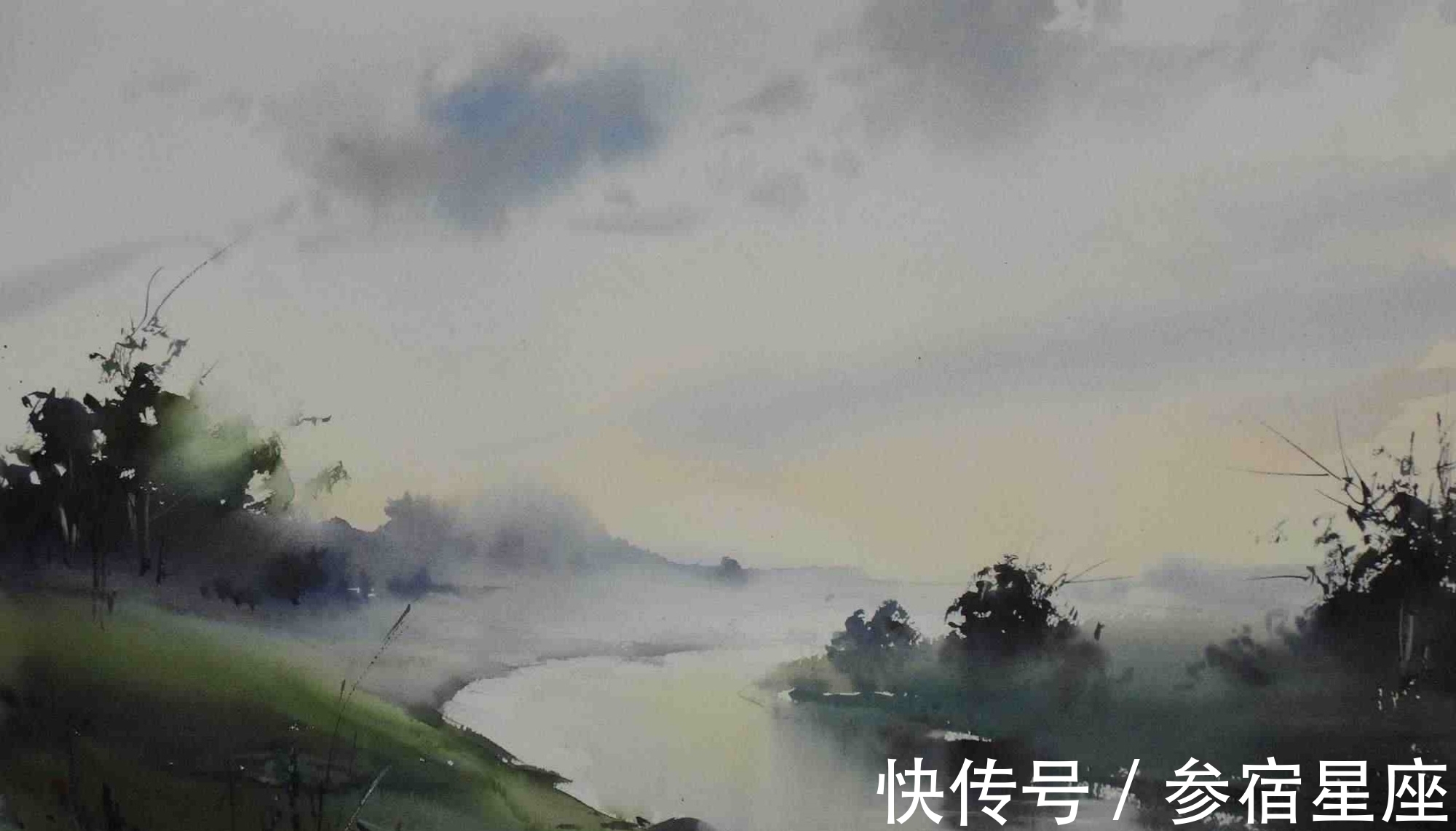 艺术学院$瑰丽唯美,神奇美妙的自然风光——水彩大师伊利亚笔下的水色交融