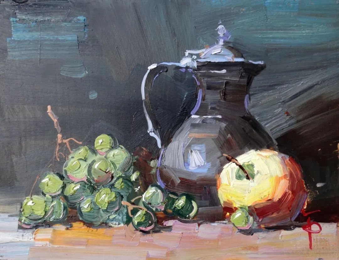 露台&不起眼的房子、简单的露台、普通的小路 他都画得如此出彩!