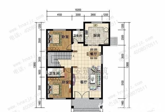 露台|三层欧式农村别墅,占地114平,多窗大露台,农村最热门的款式