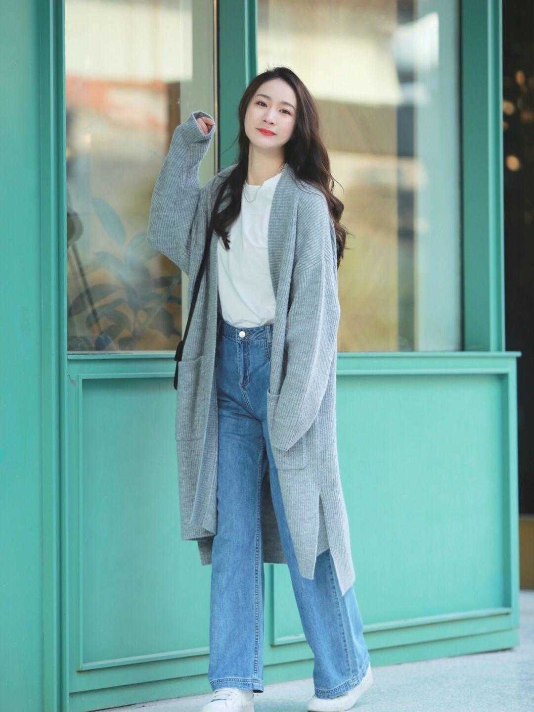 长衫 提前备几件针织长衫吧!初春穿它出门,绝对让你美到“巅峰”