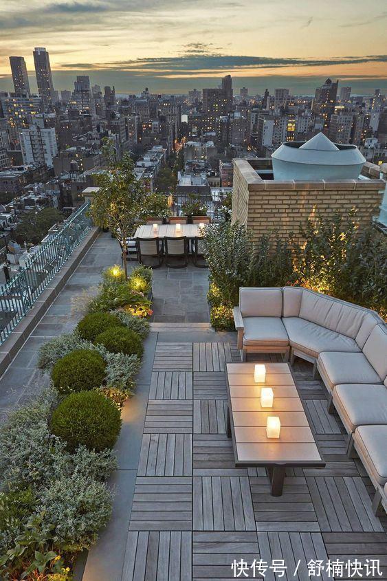 我要是住顶楼有露台,才不会只种花,一半影院、泳池独享双份快乐