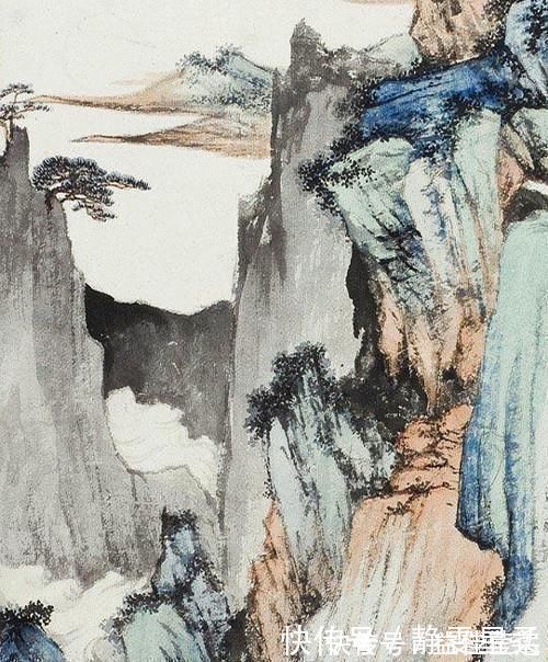 诗仙李白#拨云寻古道,倚石听流泉,郑午昌绘《李白诗意图》