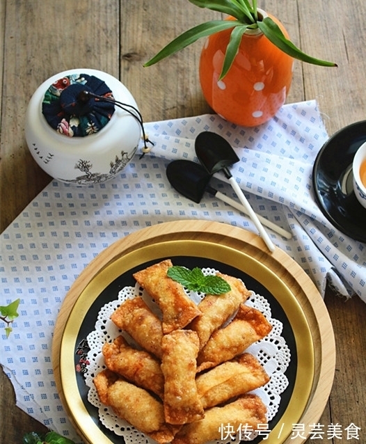 春卷|这几样食材搭配做春卷,鲜甜爽脆低脂肪,脆卜卜,户外携带很方便