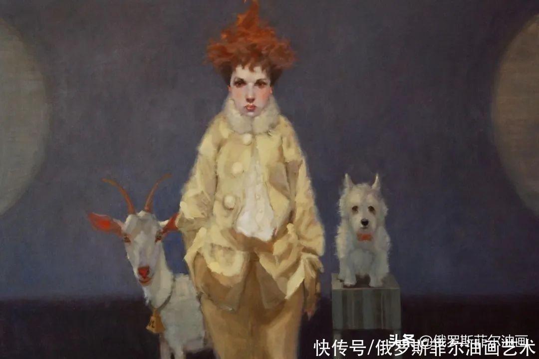 弗洛伊德$美国画家桑德拉·弗朗德的油画里,充满了微妙而引人注目的情感