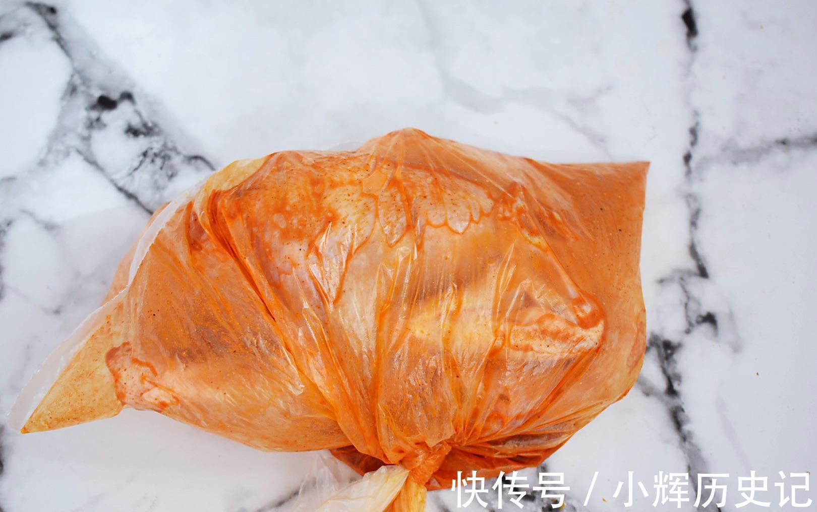 保鲜袋儿|奥尔良烤全鸡，香酥美味，干净健康