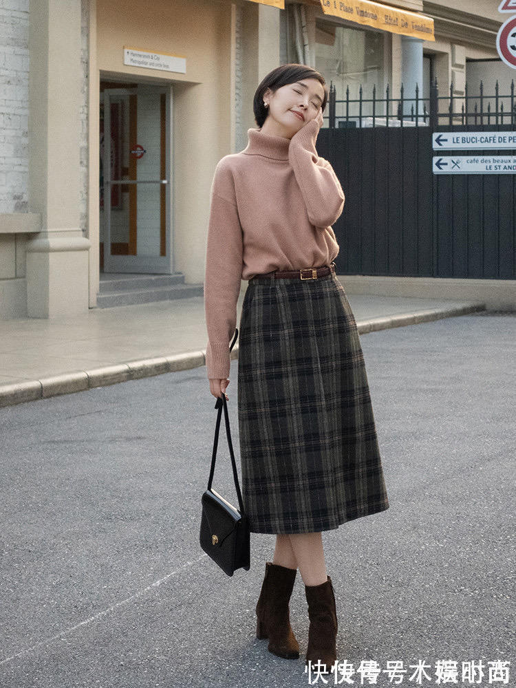 高领 冬天还是穿“毛衣”最百搭,选这4款搭配阔腿裤、半身裙,真高级