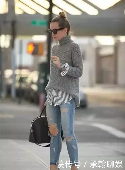 今年最火的高领毛衣,这样穿才够美!