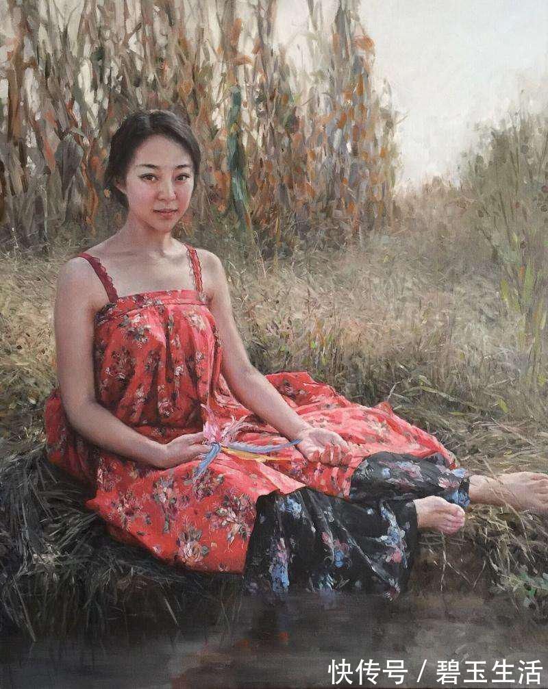 油画$张锦龙唯美油画,一样的青春不同的韵味