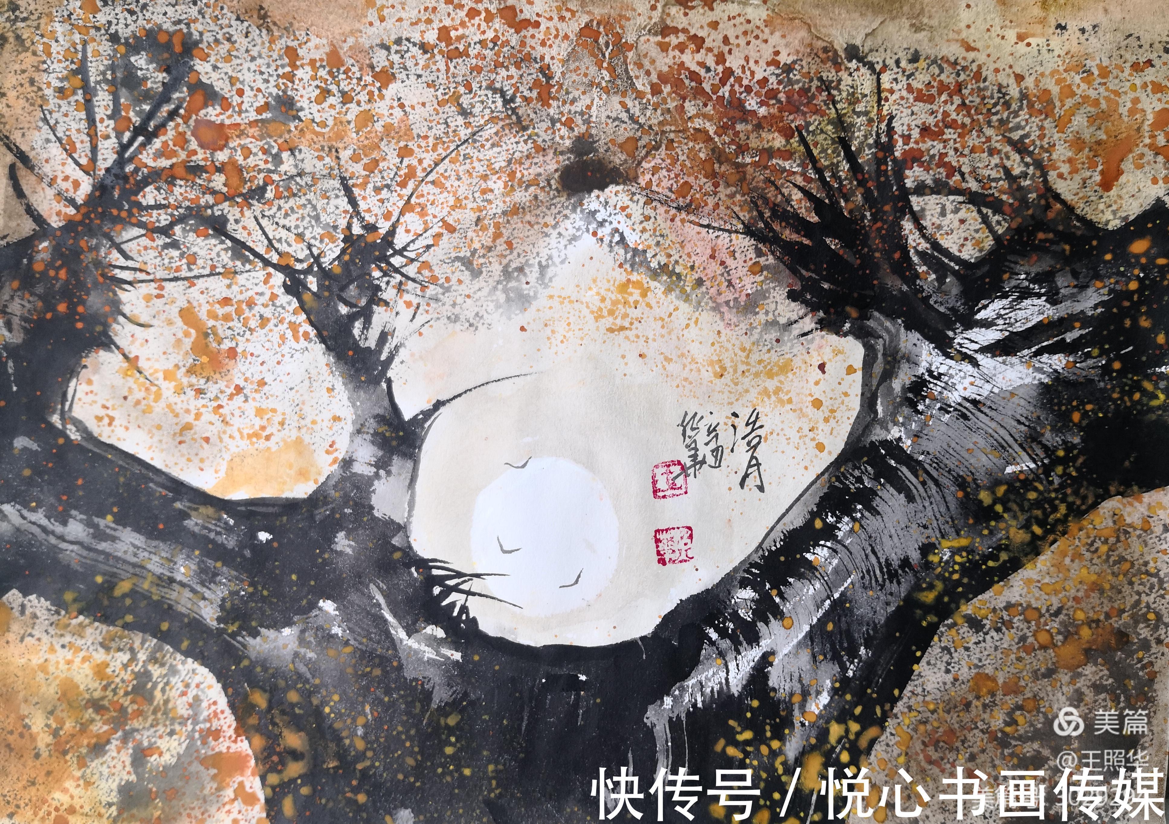 艺术$画里有胡杨,王照华虎年迎春胡杨展《胡杨细語度万年》