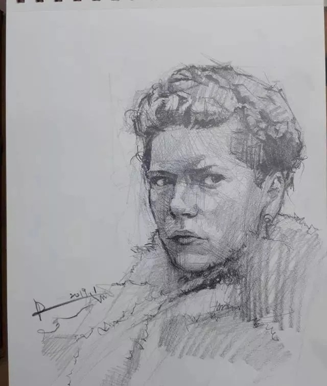 素描##尚唯美画室#大气的素描就是抓住大关系之后,细节你随意