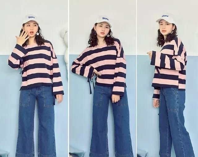 春天毛衣搭配阔腿裤,小个子女生也可以拥有女神的气质!