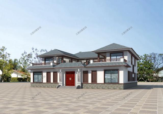 中式|58万盖一栋中式三合院,兄弟双拼共庭院,享受和谐幸福的生活