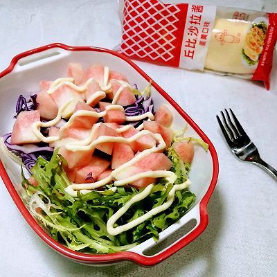 沙拉酱|桃子生菜沙拉