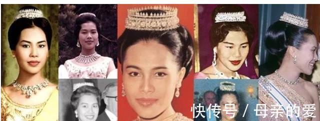 普密蓬!诗丽吉戴两顶头饰都很壕气了,不曾想她手上还有四个镯子,好震撼