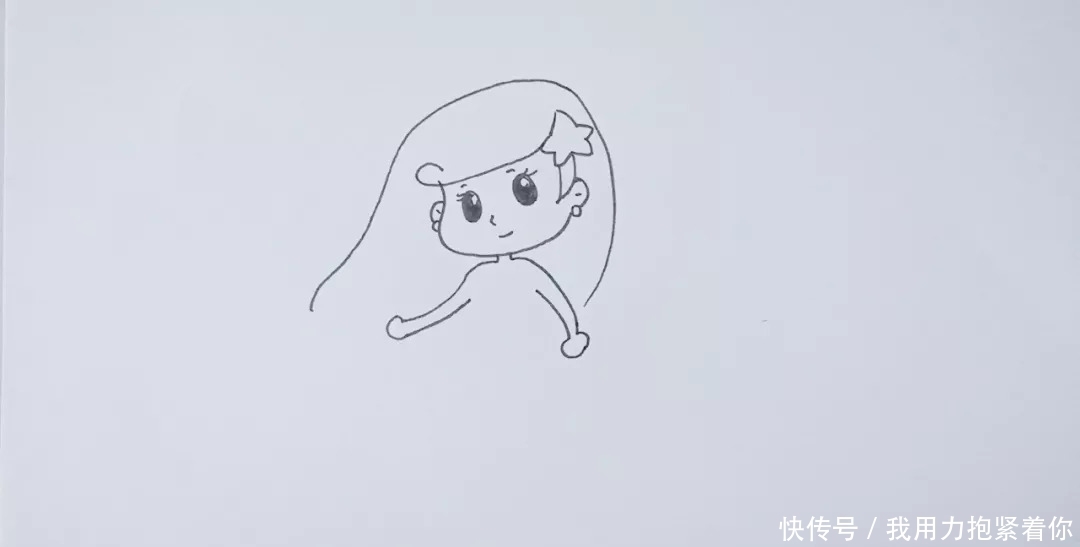 简笔画|简笔画:美人鱼,五分钟学会,卡通人物