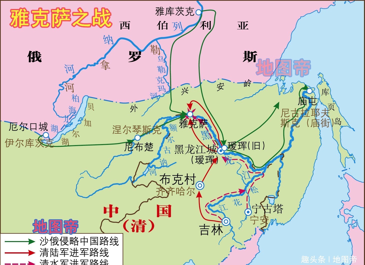 俄罗斯地形图河流