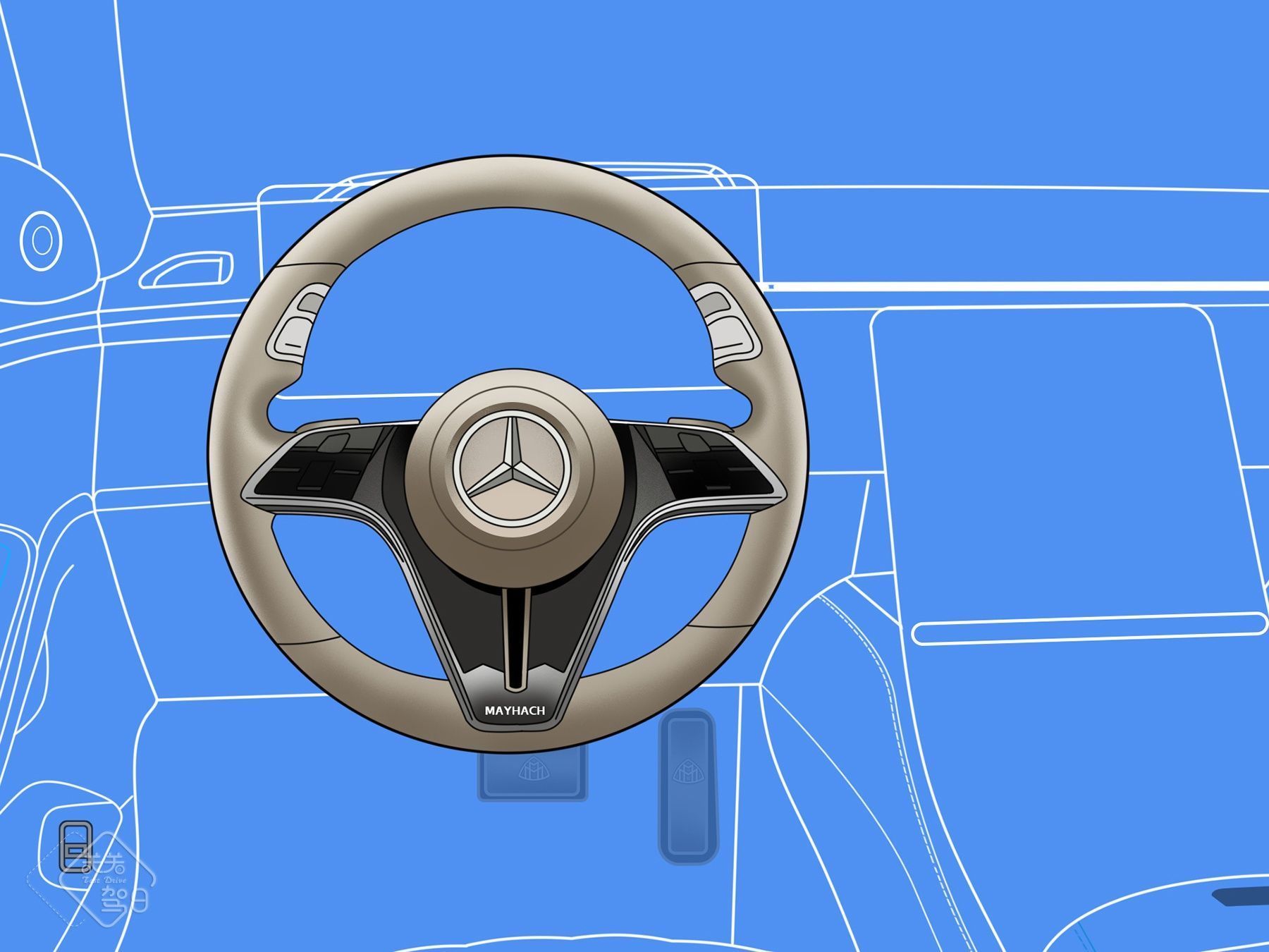 头等舱|关关驾日漫画日记 奔驰迈巴赫S480,150万的陆地奢华头等舱