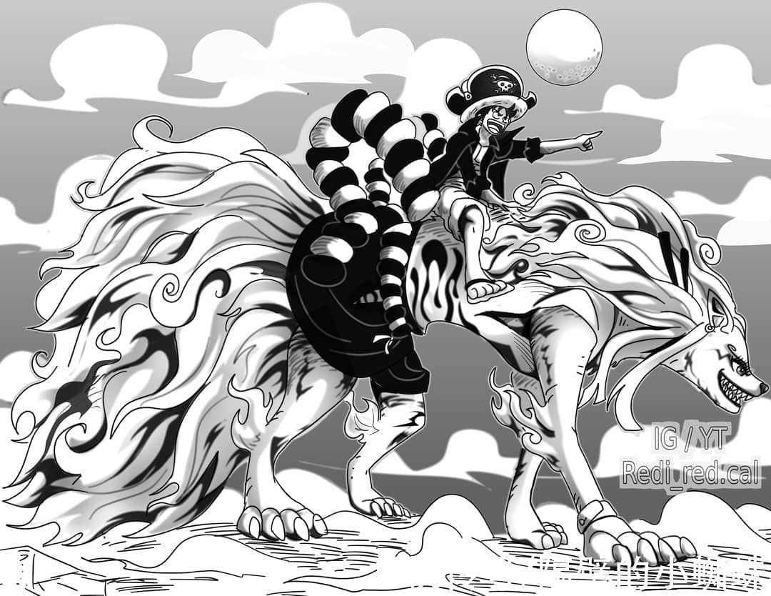 小蜘蛛|海贼王:粉丝画出大和上船后的样子,沦为新团宠,当路飞的坐骑