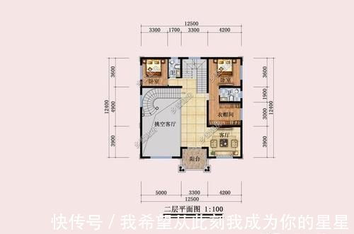 主卧|开间12米,进深12米,想建三层,一二楼大厅悬空,怎么设计方便实用?