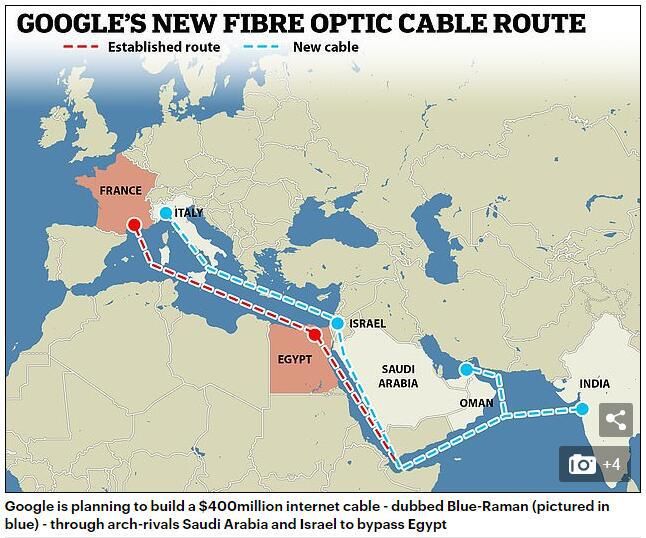 互联网|谷歌欲建沙特-以色列光缆 打通印欧互联网流向新出口