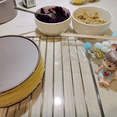 紫薯板栗生日蛋糕