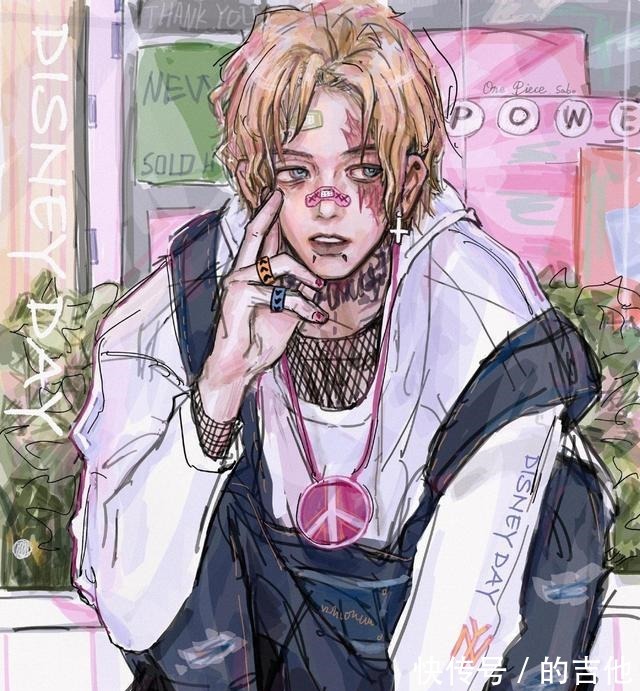 画师|当《海贼王》角色变不良少年，索隆高冷霸气，看到山治笑出声