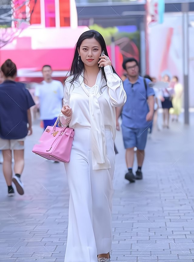 简洁的白色职业套装，端庄又大气，尽显知性美感