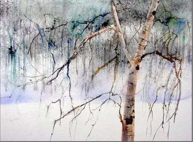 东方$富有诗意的水彩,带着东方水墨的质感,果真是妙啊