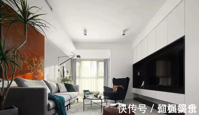 背景墙|107㎡现代轻奢风格装修,时尚精致演绎优雅品位