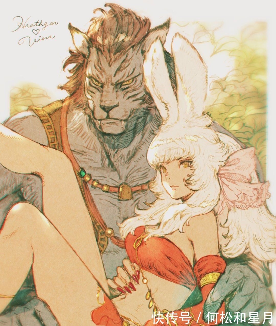 最终幻想|游戏动漫同人插画集,温暖的调色,笔下的兽耳娘也都各有风情