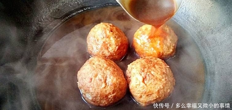 经典名菜四喜丸子,咸鲜酥嫩,香而不腻