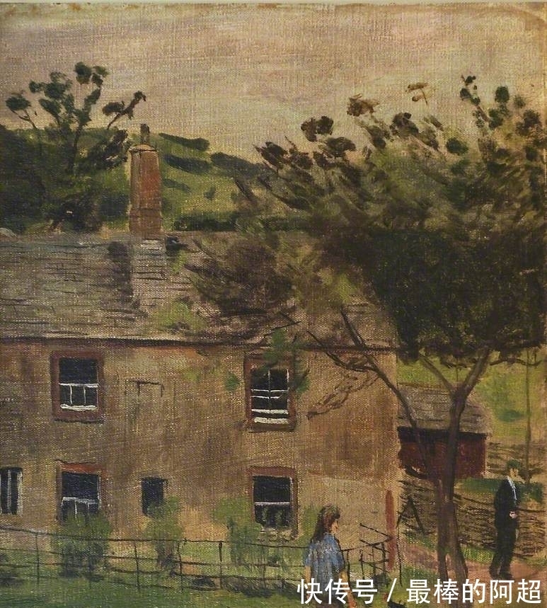 这风景油画个人化明显，画中人物和风景都不是主要的，戏剧性才是