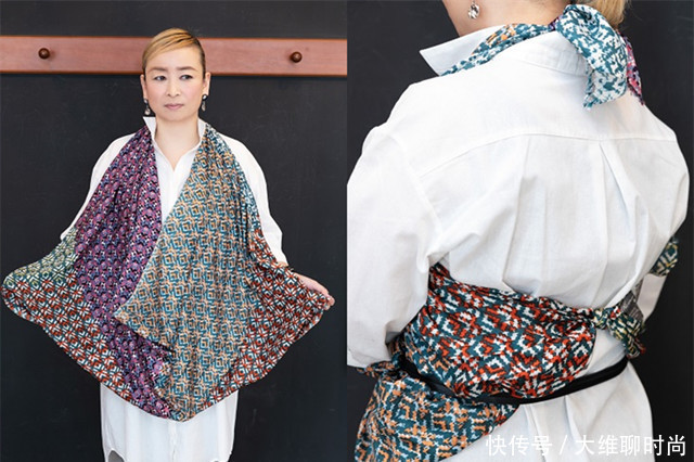春季围巾如何戴才能有别于冬天？日网教你的方法，时髦显脸小